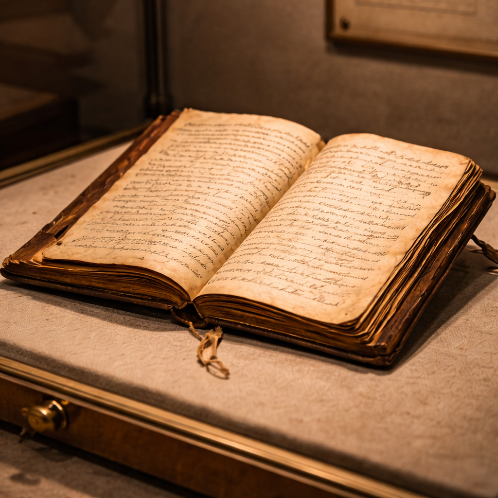 Artifact: Field ledger with handwritten entries.