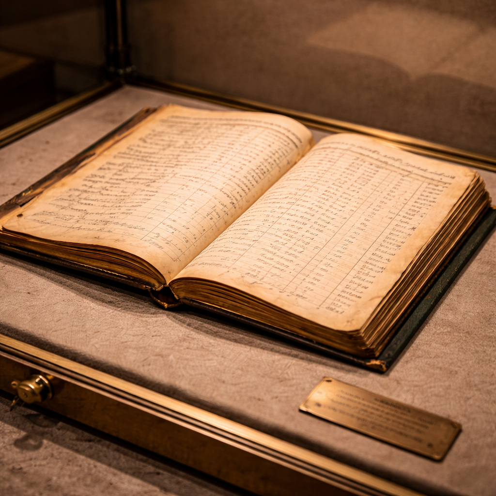 Artifact: Historic school register.